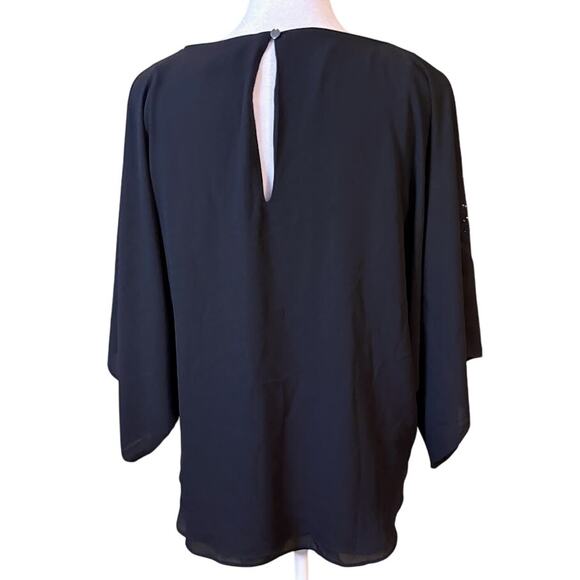 White House Black Market Black Embellished Blouse - Small - Picture 2 of 10